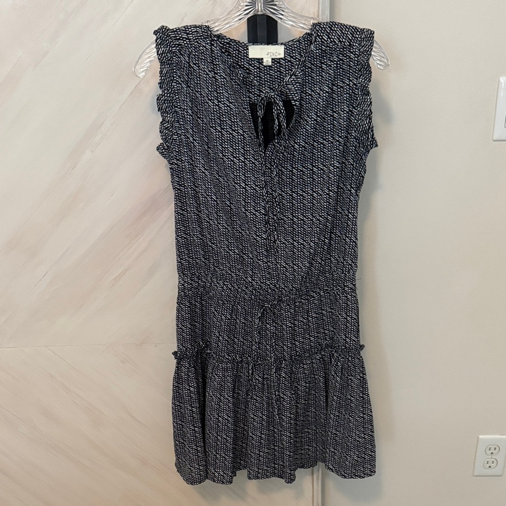 NWOT PINCH Black and White Patterned Midi Dress